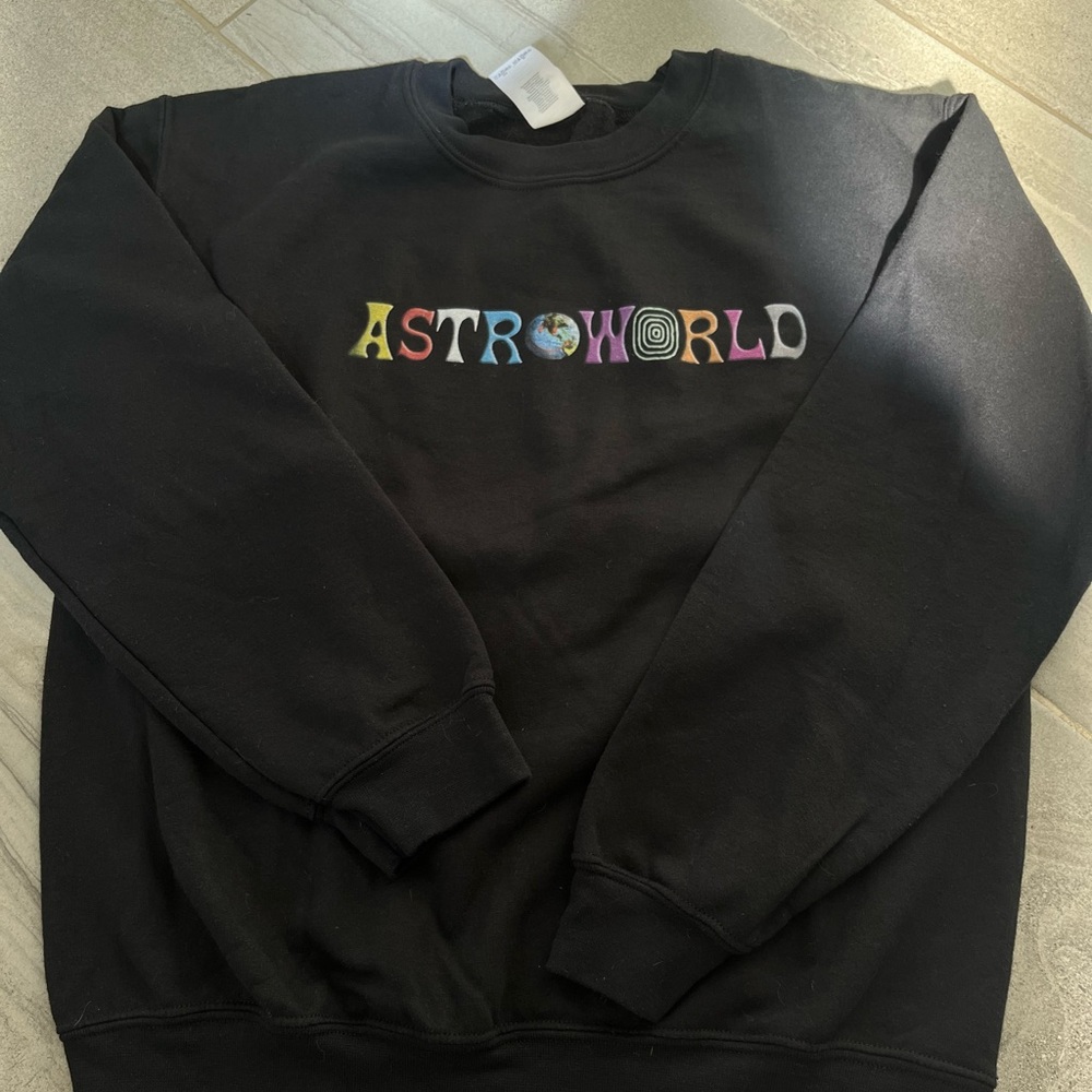 Black Astroworld Crewneck